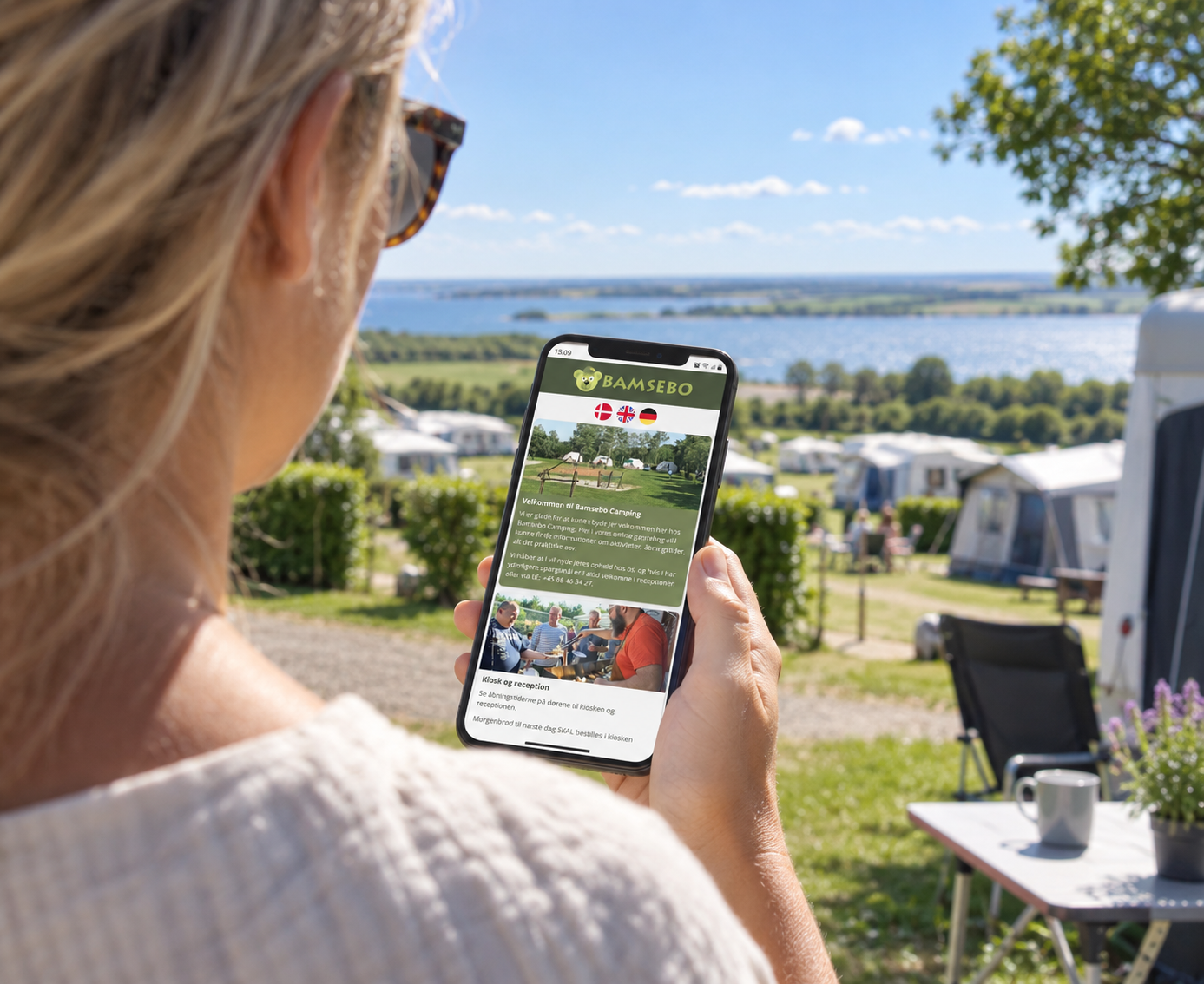 Bamsebo Camping – digital gæsteportal på mobil