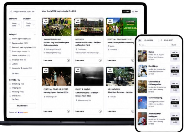 GoVisit Kalender vist på enheder