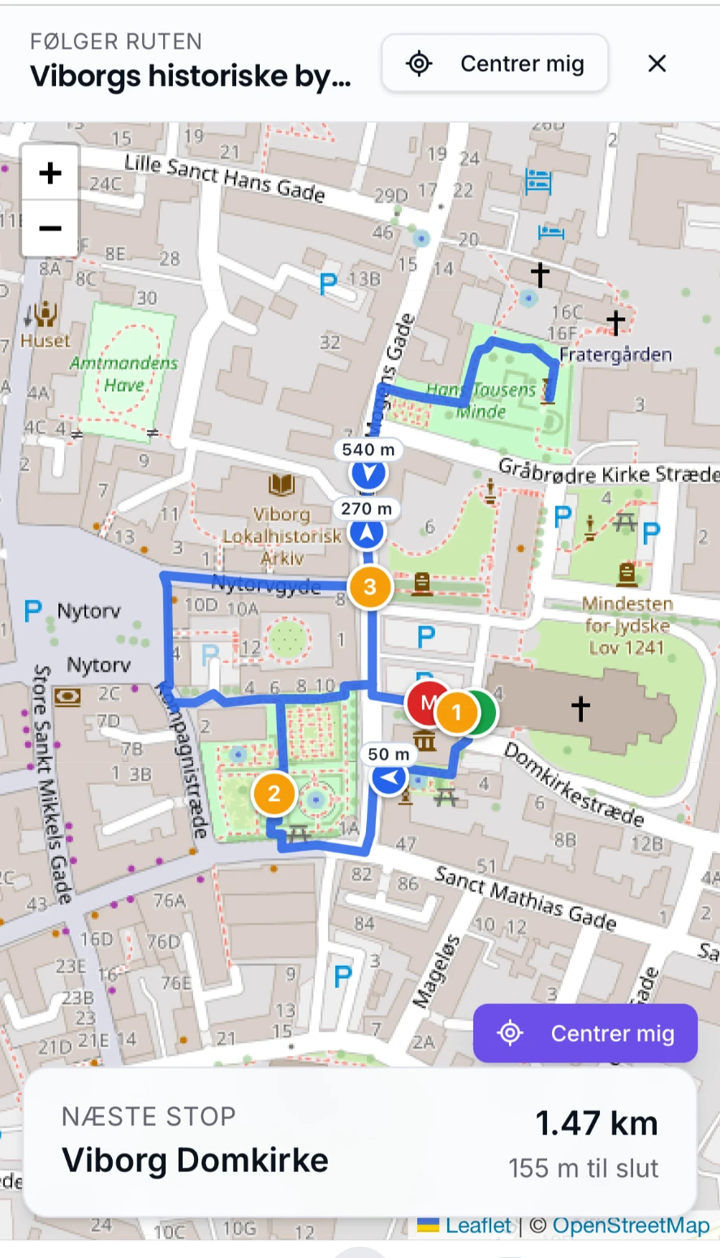 GoVisit Ruter vist på enheder